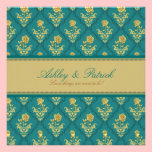 Emerald Green Damask Wedding Invitation invitations