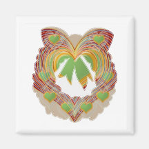 Emerald Green LITTLE Hearts Wreath Magnet