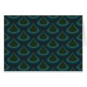 Emerald Nouveau Peacock Drops cards