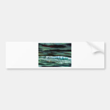 Emerald Sea Ocean Waves Seascape Beach Decor Bumper Stickers
