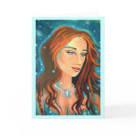 Emerald Waters - Mermaid Art Greeting Card