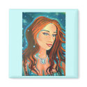Emerald Waters - Mermaid Art Magnet