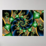 Emeralds on Satin Posters