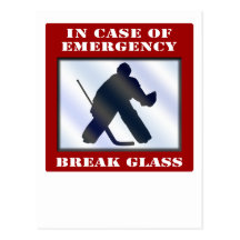 Emergency Hockey Goalie Post Card