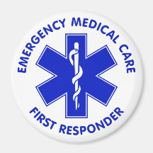 Emergency Medical Care First Responder Fridge Magnet