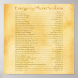 Emergency Phone Numbers