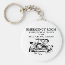 emergency room joke keychain