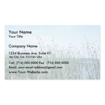 Emergent vegetation - bulrush business card template