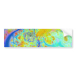 Emerging Galaxies – Teal & Lime Currents Bumper Sticker