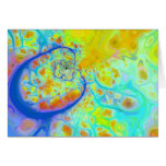 Emerging Galaxies – Teal & Lime Currents Card