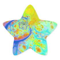 Emerging Galaxies – Teal & Lime Currents Sticker