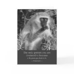 Emerson Quotes Monkey Card
