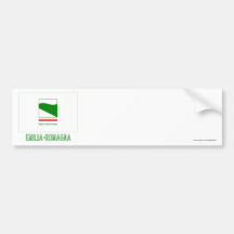 Emilia-Romagna flag with name Bumper Sticker