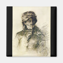 Emilie de Toulouse Lautrec by Toulouse-Lautrec Refrigerator Magnets