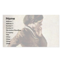 Emilie Menzel, Standing On The Piano Business Card Template