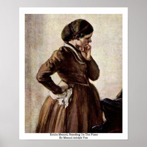 Emilie Menzel, Standing On The Piano Print