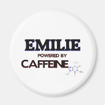 Emilie powered by caffeine fridge magnets