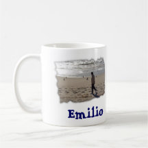 Emilio on the beach-edge, Emilio Mugs