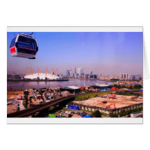 Emirates Cable Car Skyline Greeting Card