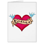 Emma - Custom Heart Tattoo T-shirts & Gifts cards