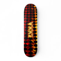 Emma skateboard fire and flames design.