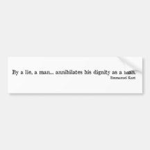 Emmanuel Kant Bumper Sticker