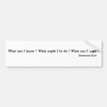 Emmanuel Kant Bumper Stickers