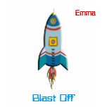 Emma's Retro Rocket tee t-shirts
