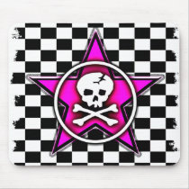 Emo Chequerboard Star & Skull