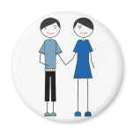 Emo Couple Fridge Magnet