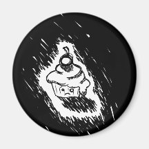 Emo cupcake magnet