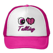 Emo Eye Heart I Love Talking Hat