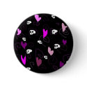 EMo & Goth Skulls and Hearts buttons