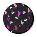 EMo & Goth Skulls and Hearts magnets