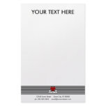 emo heart and crossbones stationery