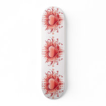 Emo Heart Design Skateboard