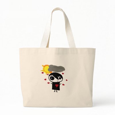 Emo Love (boy) Tote Bags by miserablemisty