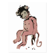 emo monkey ink postcards