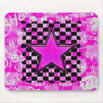 Emo Pink Graffiti Star Checkers