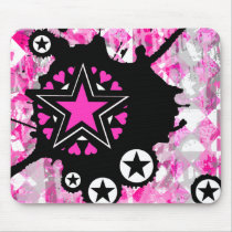 Emo Pink Star Graffiti