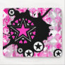 Emo Pink Star Graffiti Mouse Pads