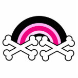 Emo Rainbow and Crossbones photo sculptures