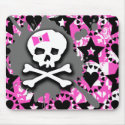 Emo Skull & Bones mousepads
