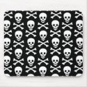 Emo Skull & Bones Pattern mousepads