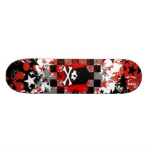 Emo Skull Skateboard Deck