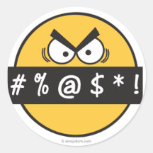 Emojidom stickers: Swearing smiley
