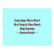 Emory Austin Inspirational, Motivational Quote. Postcard