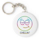 Emoticon " Chillin' " keychains