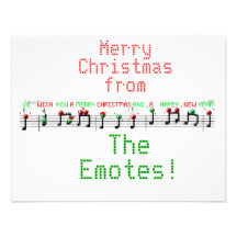 Emoticon Christmas Card Invitations
