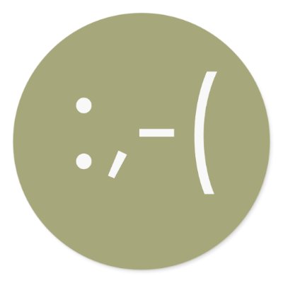 Emoticon - cry round sticker by geekshirts